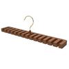 Wooden Belt Hanger 2-in-1 Design 14 Slots Space-Saving Eco-friendly Multifunctional Belt Organizer for Closet
