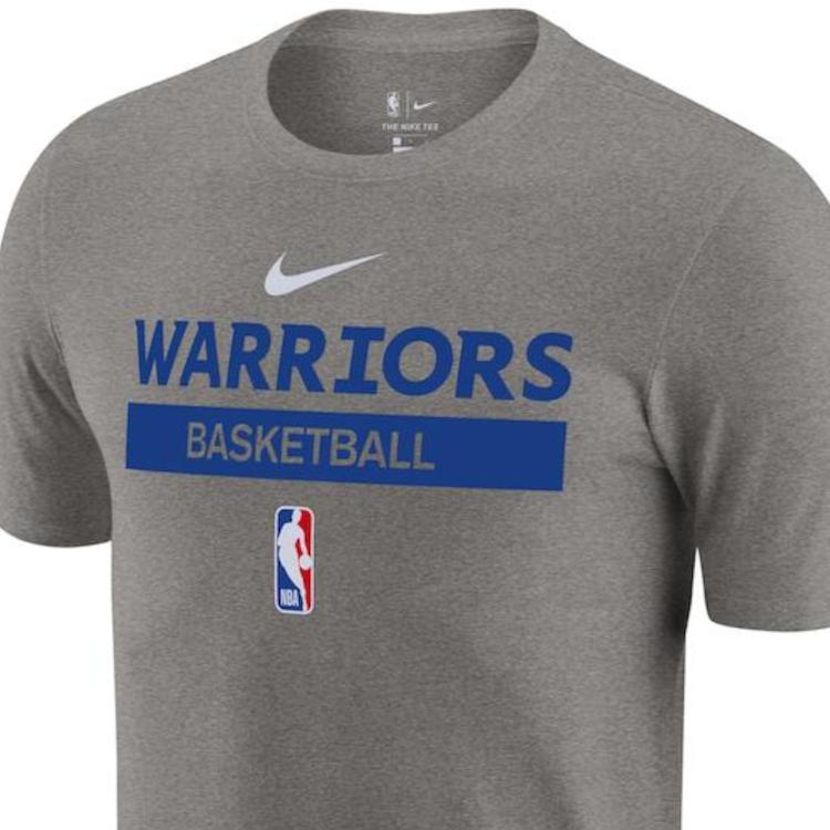 Nike Golden State Warriors Dri-Fit Shooting Shirt Short Sleeve Men Tops Grey DR6463-063