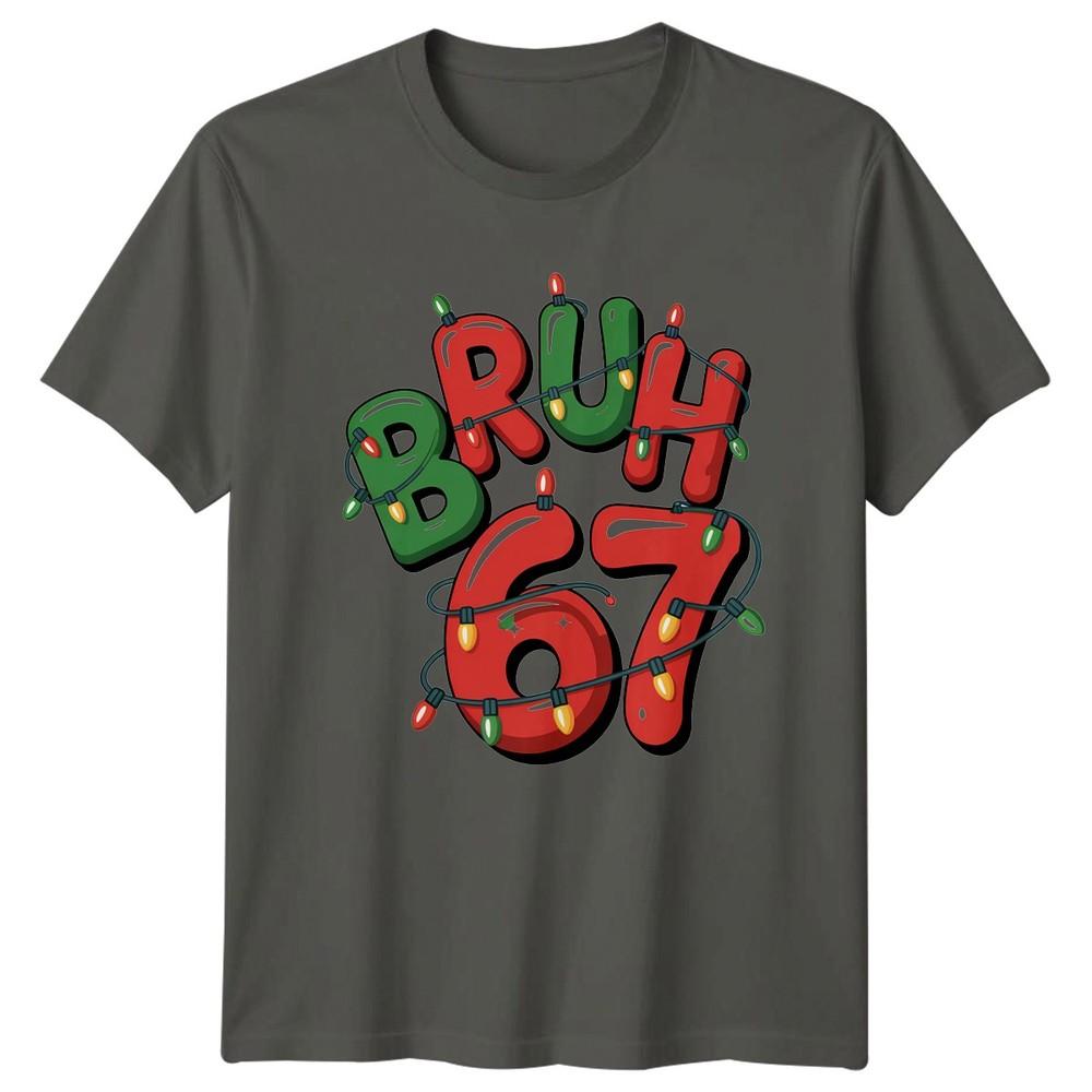 Bruh Six Seven 67 Christmas Lights Holidays Unisexs TShirt Unisexs Graphic Unisex S