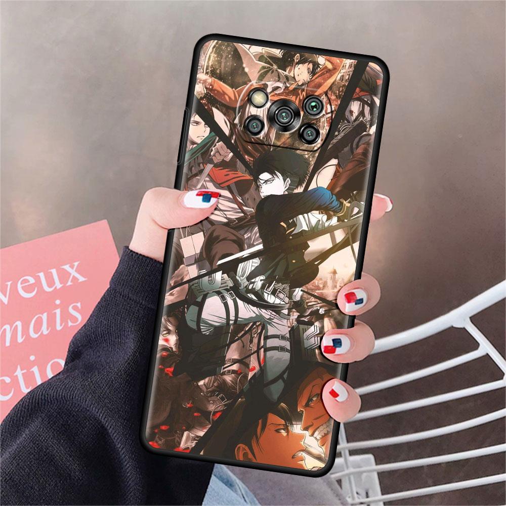 Case For Xiaomi Mi Poco X3 NFC X4 Pro F3 F4 GT M4 M3 F1 C40 11 Lite 11T Soft Silicone Funda Phone Cover Attack On Titan Shell