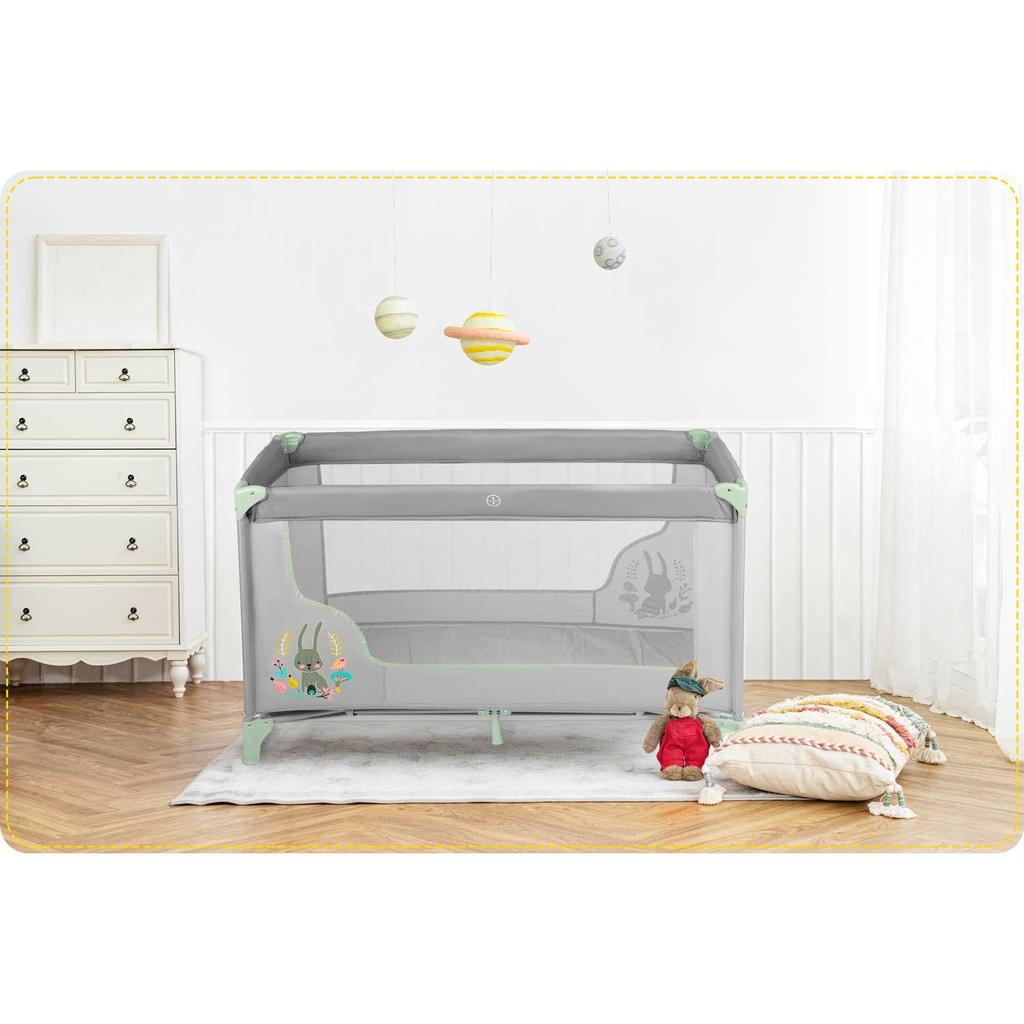 Berço de Viagem 125 X 65 X 78 Cm Rk-240 Cinza-Menta
