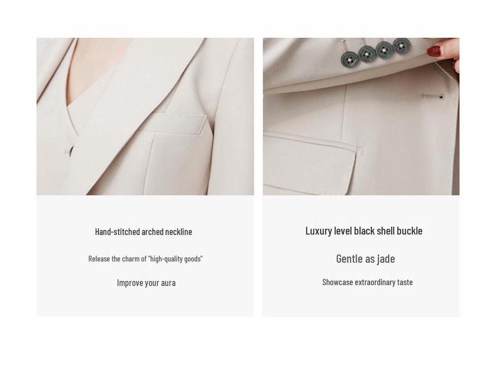 Exclusive Brand Spring-Autumn Slimming Lawyer Suit: Three-Piece Vest & Straight-Leg Pants Set