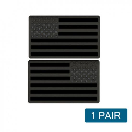 2pcs Car Truck Metal USA American Flag Sticker Decal Body Emblem Accessories