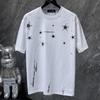 GZ-8951 CHROME HEARTS 2025 Sommer Neu Hochwertige Baumwolle Rundhals Locker Übergröße Herren- und Damen-T-Shirt Paar-T-Shirt