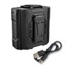 High-Speed Waist Clip Fan with LED Light Portable Cooling Fan Rechargeable Clip-on Fan for Outdoor Camping