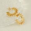 2026 Fan-shaped Sunflower Earrings Femininity Simple Retro Earrings Personality Irregular Niche High-end Earrings