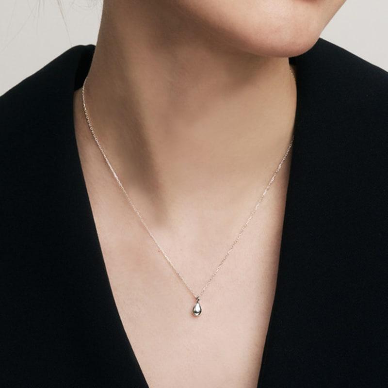 Hei [sv925] Droplet Pendant Necklace
