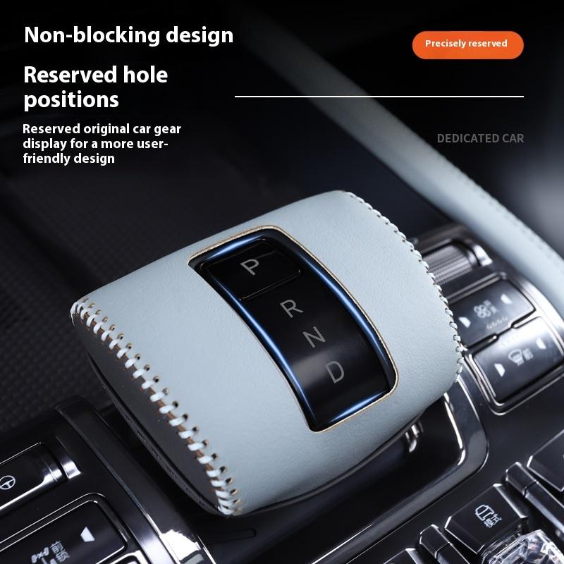 For Byd Leopard 5 Denza B5 Gear Shift Cover Interior Decoration Dedicated Modification Hand-Stitched Lift Handle Cover