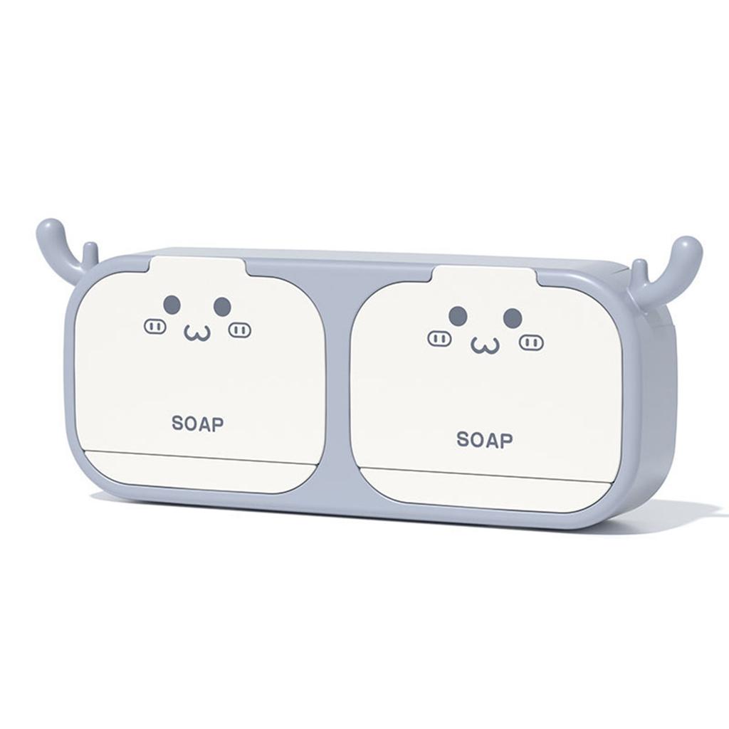 Case Soap Box Dust-proof Prevent Water Buildup With Hooks 16.5*4.5*11.6cm/ 29*4.5*11.6cm For Shower Room / Bathroom