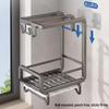 No-Drill Stainless Steel Kitchen Organizer