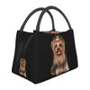 Yorkshire Terrier Insulated Lunch Bags for Outdoor Picnic Cute Yorkie Dog Resuable Thermal Cooler Bento Box Women