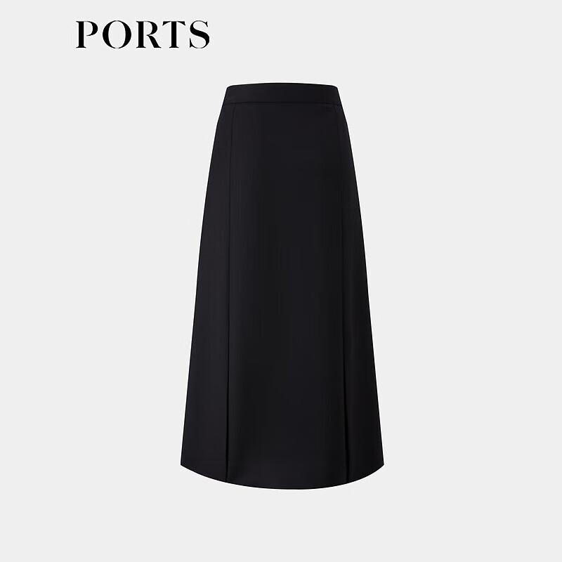 PORTS Women's Retro Pleated Straight Midi Skirt LT8S033NWF031