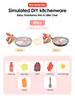8pcs Children Kitchen Food Playthings Simulation Cookware Activity Collection Pretend Enjoy Pot Steak Vegetable Bread Hot Dog Omelette Children