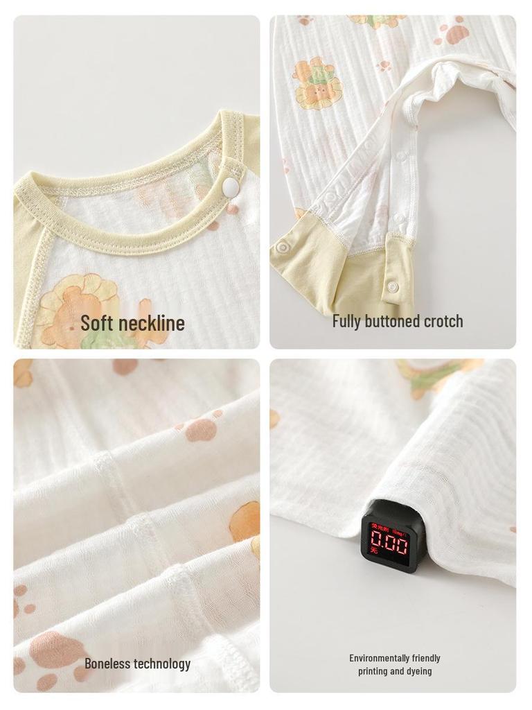 Summer Ice Cool Anti-Kick Split-Leg Sleeping Bag for Newborns - Lightweight and Comfortable