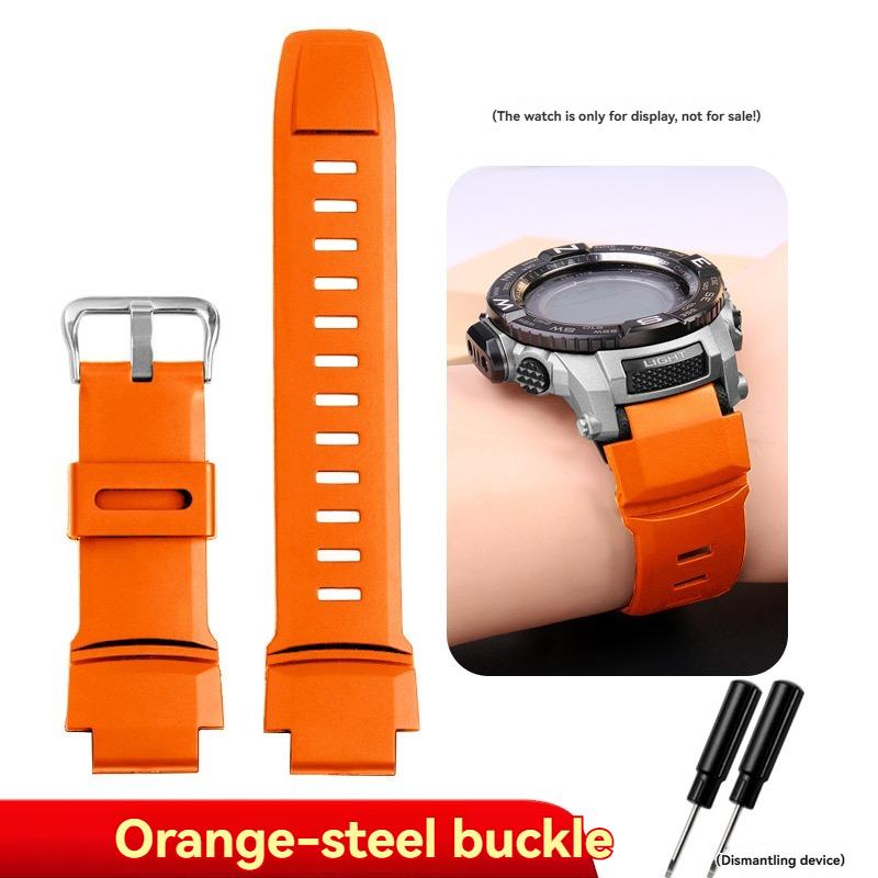 For Casio PROTREK PRG-260/270/550/250 Silicone WatchBand PRW-3500/2500/5100 Dedicated interface rubber strap Black men Bracelet