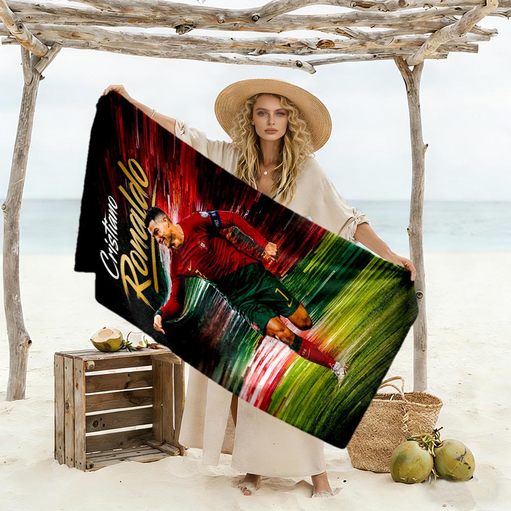 Cristiano Ronaldo's Legacy Beach Towel Super Soft Microfiber Quickdry Fabric Comfortable Lightweight