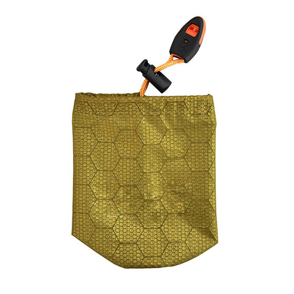 Camping Sleeping Bag Storage Bag Waterproof Stuff Sack Outdoor Drawstring Organizer Pouches with Whistle/Tail Clip