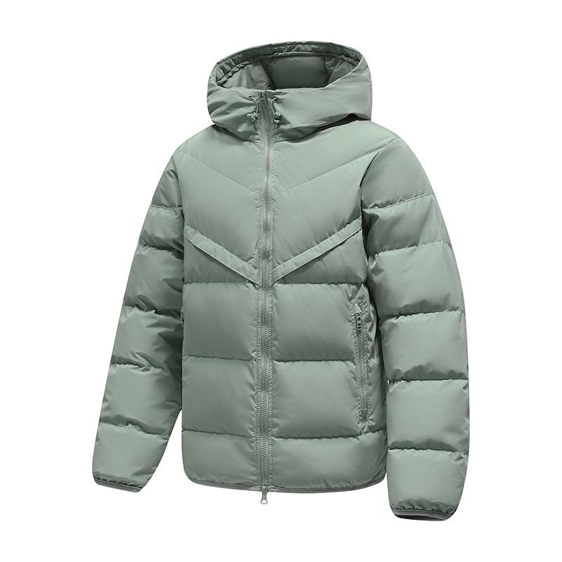 Men's Ultra-Light Hooded White Duck Down Jacket - Trendy Winter Wear