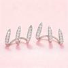 Rhinestone Crystal Claw Ear Stud Temperament Women Zircon Stud Earrings Ladies Claw Earrings  Women