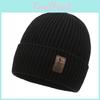 Thick Knitted Beanie Hat Winter Warmth Unisex Cap Windproof Gift Color Solid