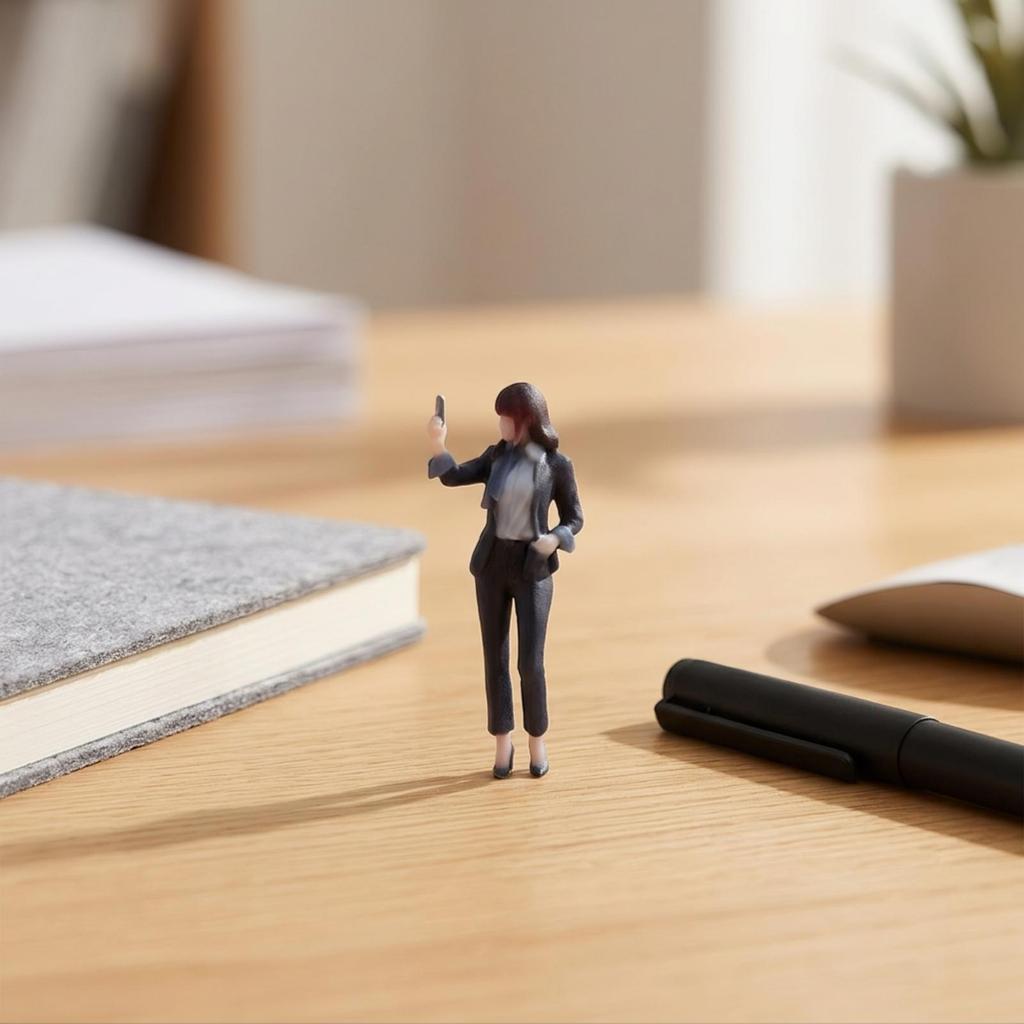 Realistic Miniature Business Figure | Hand-Painted, Tiny, People