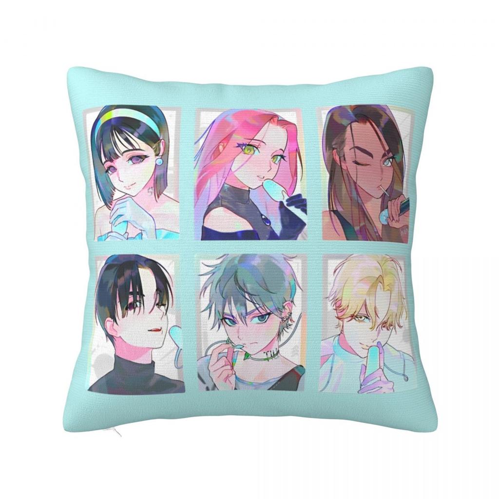 Shadow Milk Cookie Run Kingdom Square Pillow Covers Bed Car Cute Cartoon Anime Cushion Case Funny Decor Pillow Cover 4040