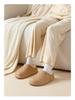 Unisex Waterproof Non-Slip Plush Indoor Cotton Slippers - Warm Full Coverage for Autumn/Winter.