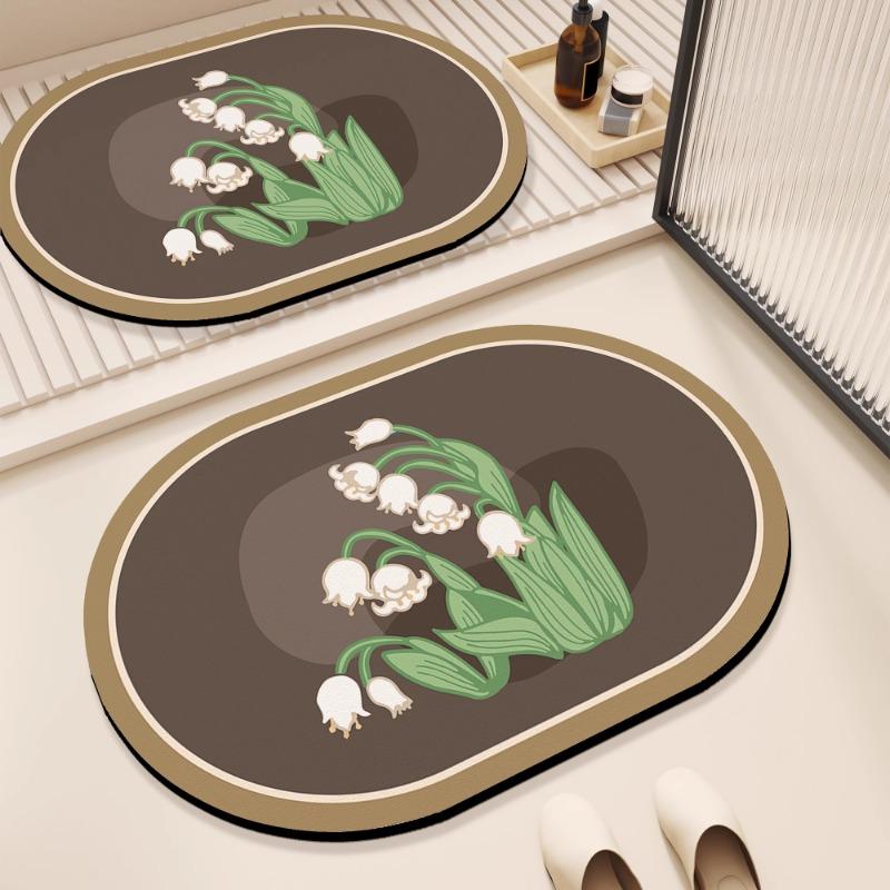 Bathroom Floor Mat, Anti Slip, Toilet Door Mat, Quick Drying Mat, Door Mat, Diatomaceous Earth Carpet