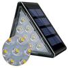 2PCS IP65 Waterproof Solar Triangle Step Lights Outdoor LED Deck Stair Fence Lamp Decorative Garden Yard Patio Pathway Lighting