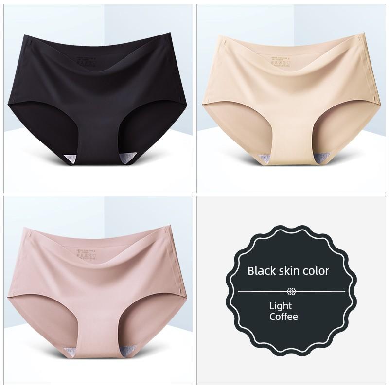 8er-Pack Nahtlose Damen Mid-Waist Einfarbige Dünne Sommer Eis Seide Slips Einteilige Sport-Slips