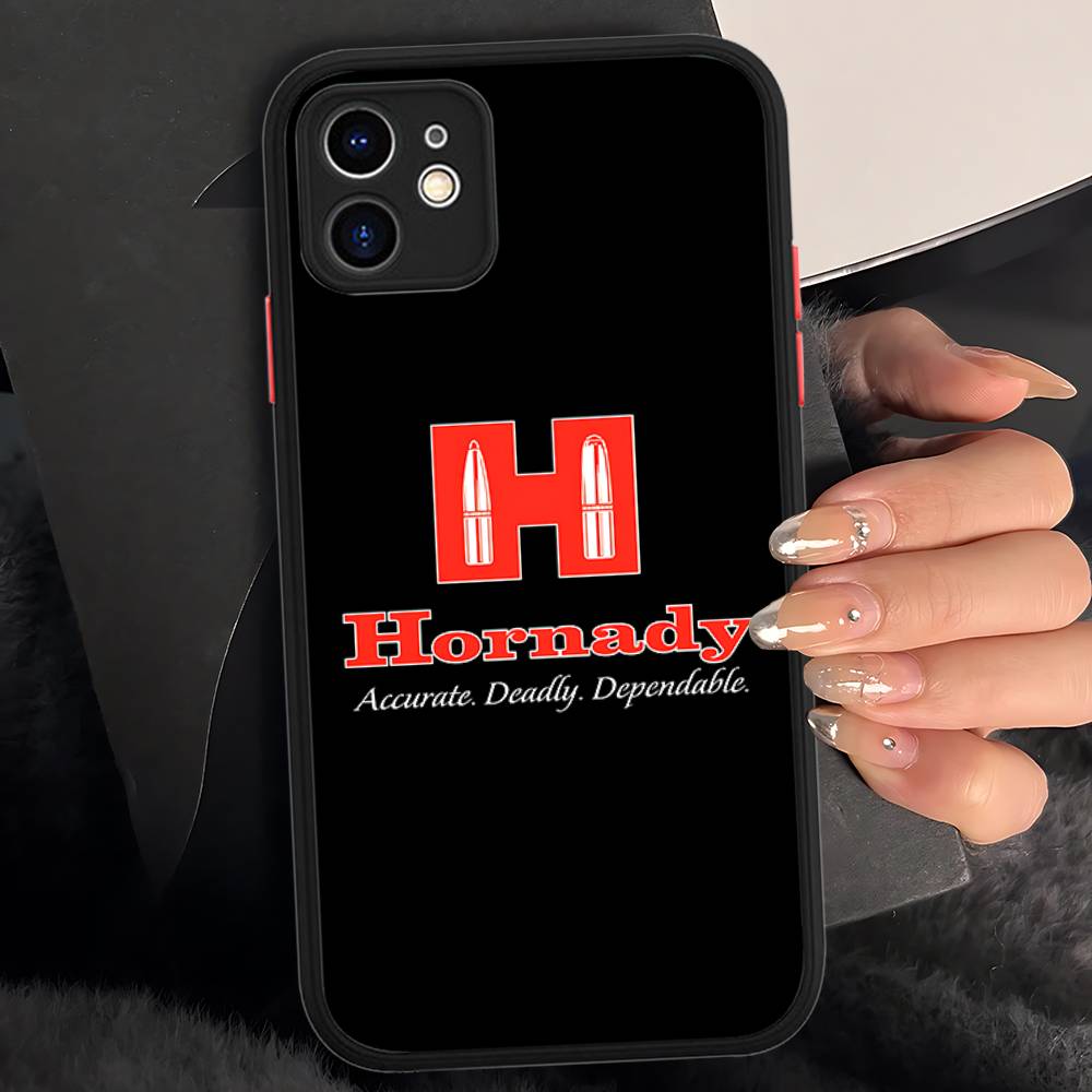 

Hornady Logo Phone Cases For IPhone 16 15 14 Plus 13 12 11 Pro Max Matte Oft Bumper Phone Cover iphone 13 pro