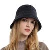 Herbst- und Winterstrick-Bucket-Hut einfarbig schlichter Damen-Topfhut neuer Außenhandel europäischer und amerikanischer Stil Hut