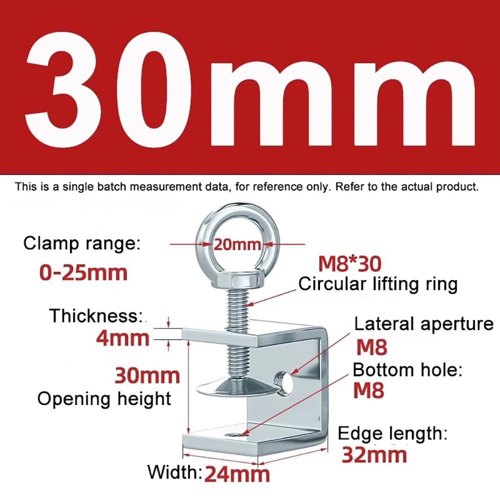 1Pcs Multiple Head Shapes U Clamp Galvanized Carbon Steel Clamping Device Durable C-Type Clip