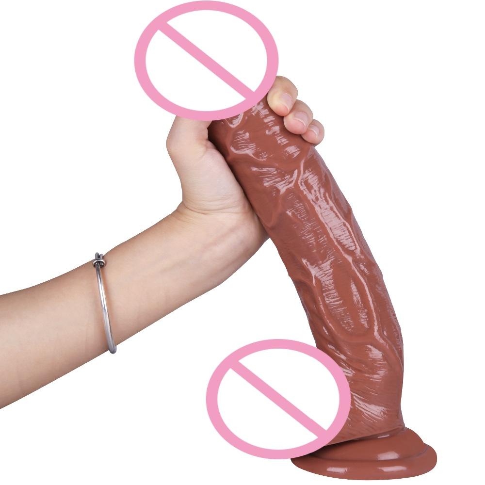 European and American Large Size Dildos Lengthened Simulation Soft Sex Product Women's Masturbation Device Penis Dildo Sex Toys