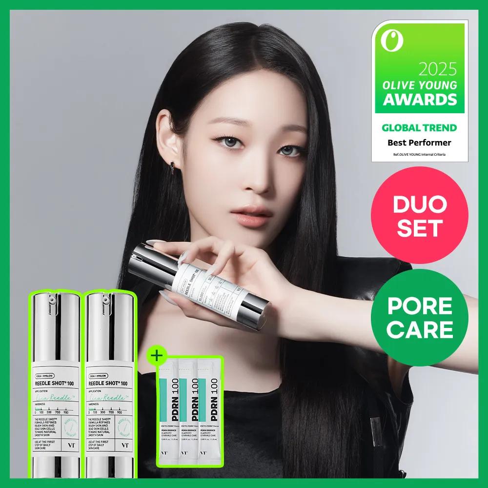 VT Reedle Shot 100 Essence 30ml Double Pack (+PDRN Essence 100 1.5ml*3ea)