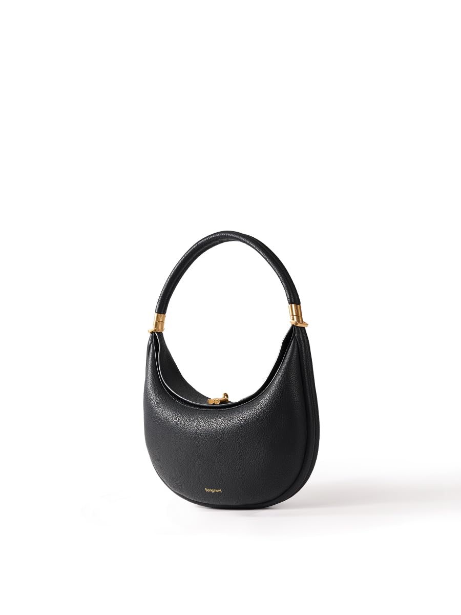 

Сумка Luna Bag Half Moon Bag з натуральної шкіри, цільнозернової шкіри, сумка-сумка Crescent, чорна шкіряна сумка Luna Bag 4way M [Songmont] Жіноча (Чорний) чорний