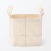 MUJI Cotton Canvas Soft Box with Handle Small - W37 X D18.5 X H16cm, Japan