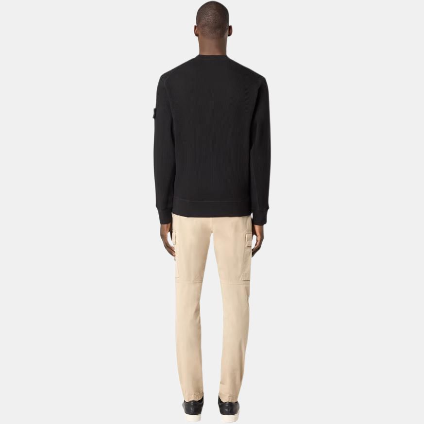 STONE ISLAND Long Sleeve Crew Neck Solid Color Sweatshirt Men Sweatshirt Black K1S156100008S0044-V0029