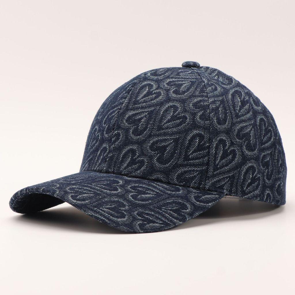 Love Heart Leopard Print Baseball Cap With Wide Brim For Casual Outdoor Wear