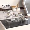 Transparent Acrylic Display Stand Pottery Storage Rack - Doll Clay Figurine Ladder Shelf for Makeup Organization Home Store