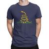 Novelty Don't Tread On Me Snake Flag T-Shirt Men Round Neck Cotton T Shirt Short Sleeve Tee Shirt Summer Tops