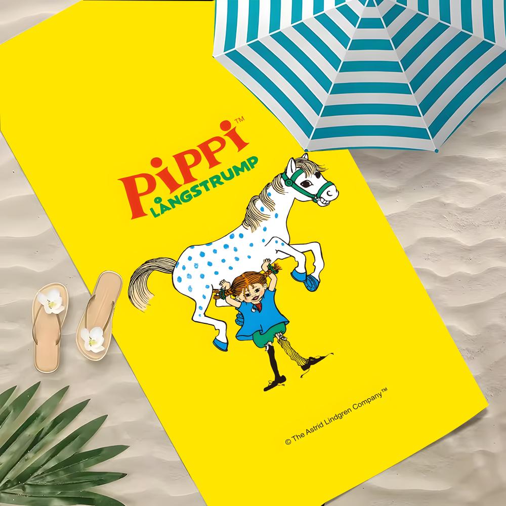 P-Pippi Longstocking Towel Beach Towel Quick Dry Sand Free Bath Towel for Summer Pool Travel Vacation