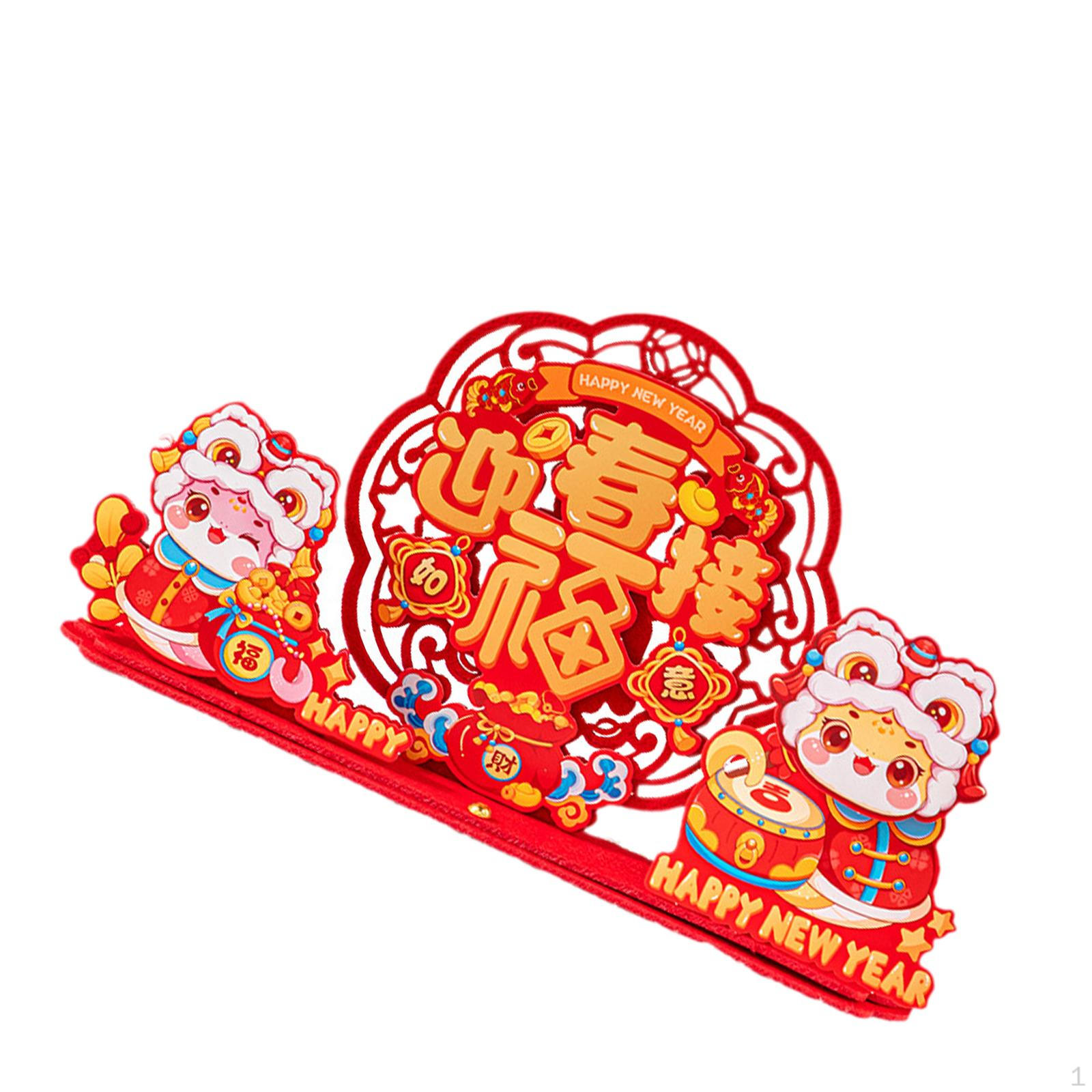 

Snake Year Decoration Lucky Character Flocking Creative Ornament Spring Festival Decor Style C