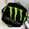 Monster Energy LOGO Print Automatic Umbrella, 8 Rib Iron Frame, Plastic Handle, Suitable for Outdoor Travel &Daily , Ideal Gift