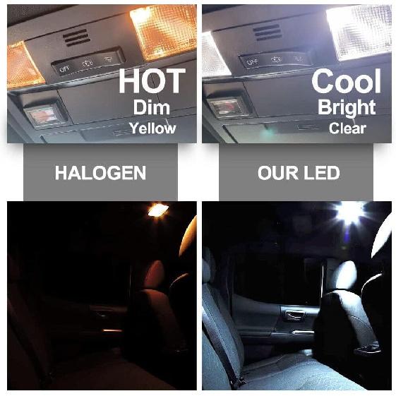 12pcs White Interior LED Lights Kit for 2003 2004 2005 2006 2007 2008 Dodge Ram 1500 2500 3500 Map Dome Visor Trunk Lights Super Bright 6000K