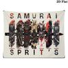 Samurai Wall Tapestry Aesthetic Wall Hanging Printed Fabric Blanket Decorative Tapestries for Bedroom Living Room Home Decor