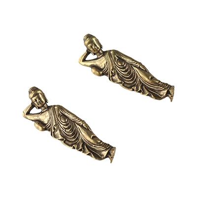 Mini Shakyamuni Buddha Ornament Retro Reines Kupfer Liegender Shakyamuni Miniatur Attraktiv Messing Buddha Statue Handwerk Sammlung