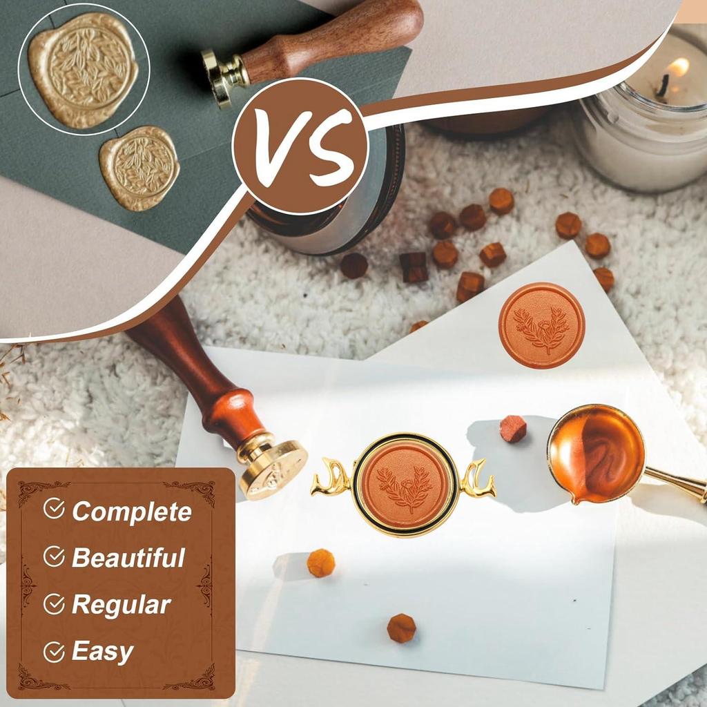 1PC Metal Wax Seal Mold for 1 Inch Stamp, 8 Shape Metal Molds for Gift Wrapping, Wedding Invitations, Envelopes, Cards