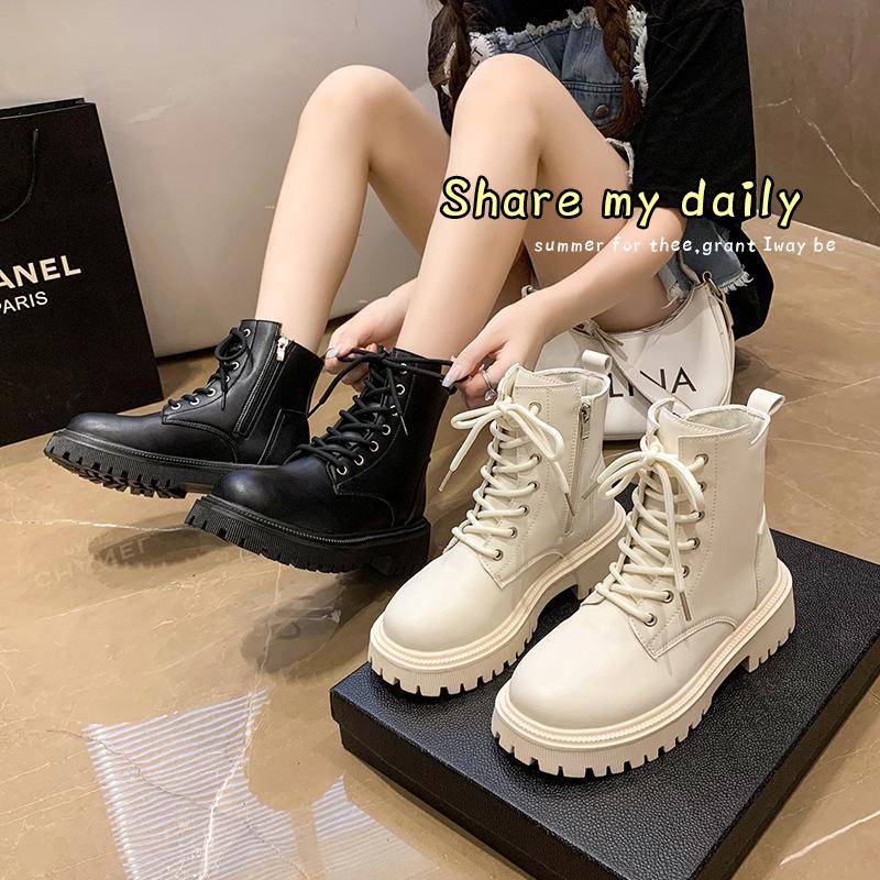 British Martin boots women's new autumn and winter platform retro women's boots handsome locomotive short boots women