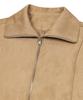 Ironyporno Whiteline 86-Iro253 Curved Bomber Suede Jacket Camel
